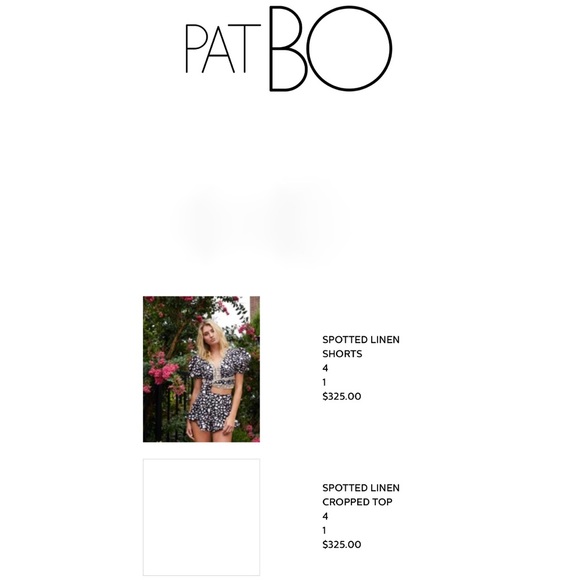 $700 PatBo Polka Dot Spotted Short & Top Set 4 - Picture 12 of 12